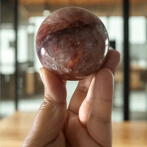 Authentic Fire Quartz Sphere